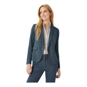 NWT Ann Taylor Crosshatch One-Button Blazer and Trouser Suit